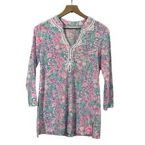 Lilly Pulitzer Kaia Knit Tunic - Resort White Love Bug - XS